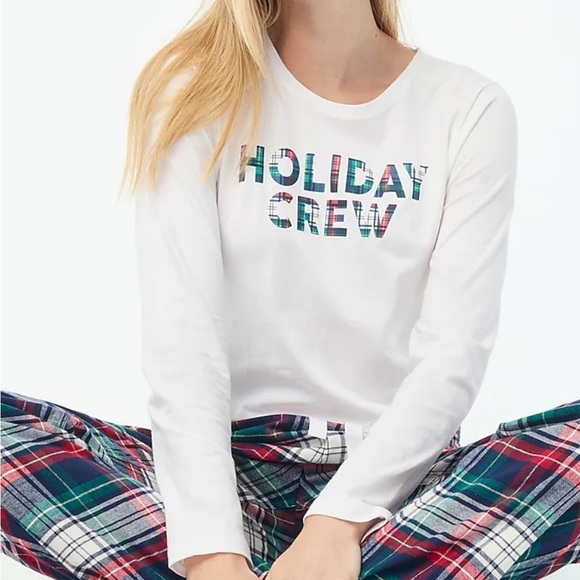 J crew Long-sleeve "holiday crew" graphic tee - Picture 1 of 4